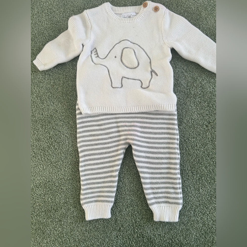 Cozy Knit Elephant Kids Set - Picture 1 of 2